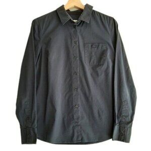 LACOSTE Classic Button Down Shirt Navy Blue Sz L